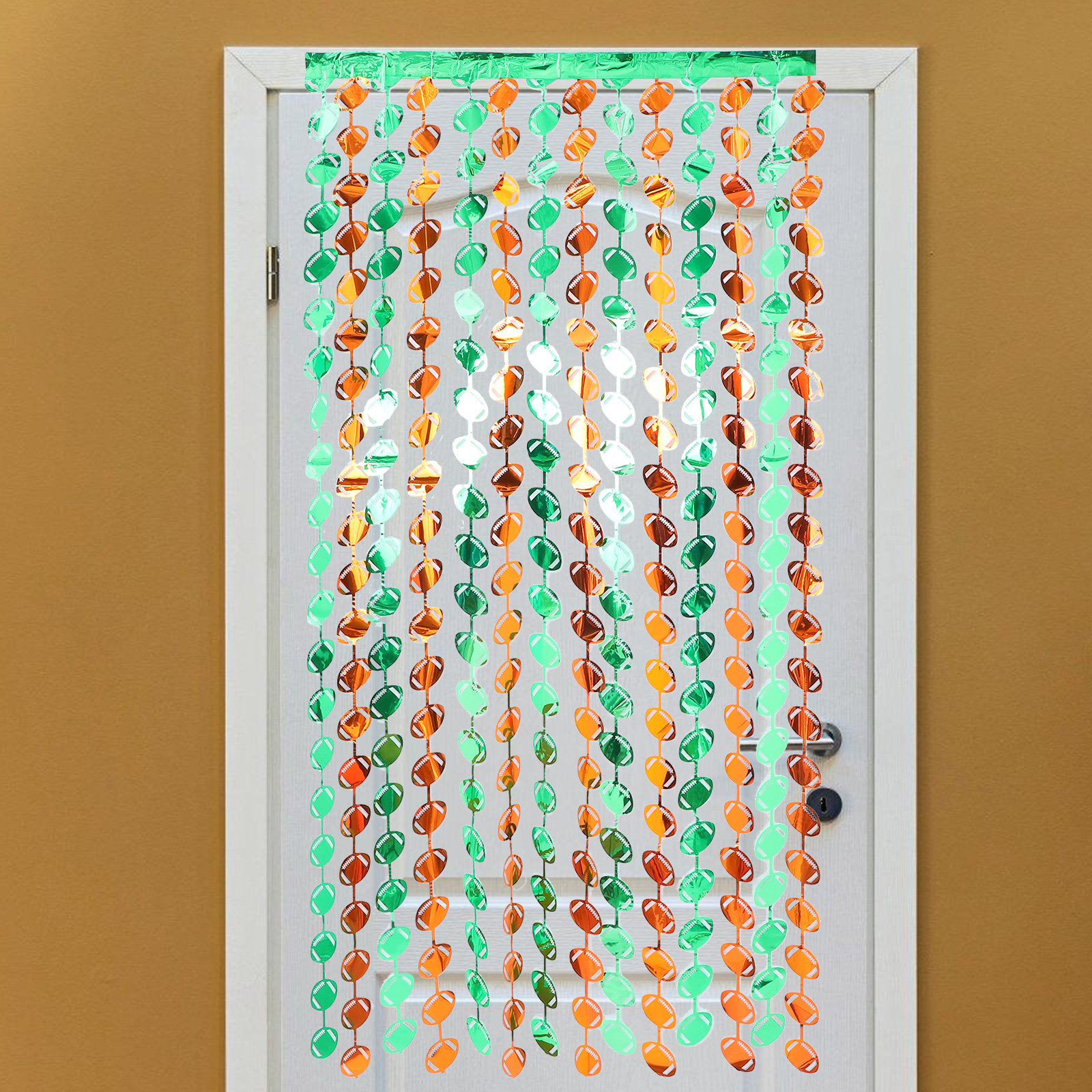 Dessert Table Backdrop - Football Rain Plastic Tassel Backdrop Curtain