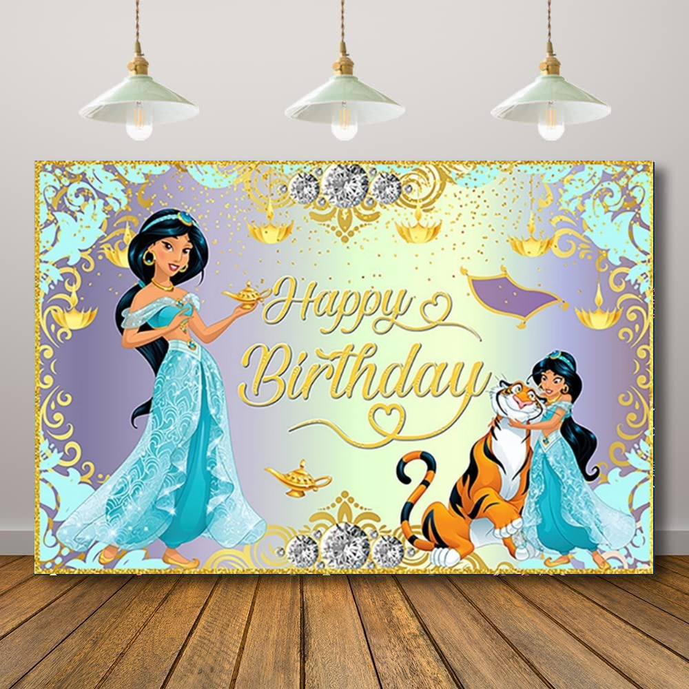 Dessert Table Backdrop - Blue Princess Jasmine Photography Backdrop For