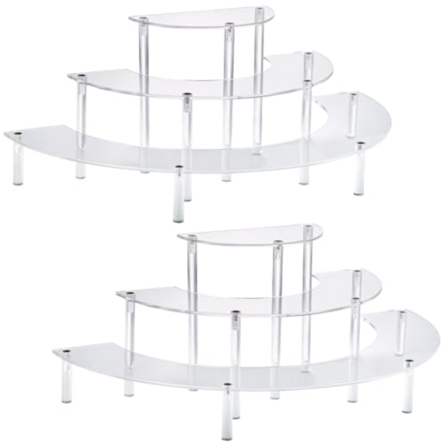 Cupcake Stand Tier - Acrylic Display Risers, 3 Tier Clear