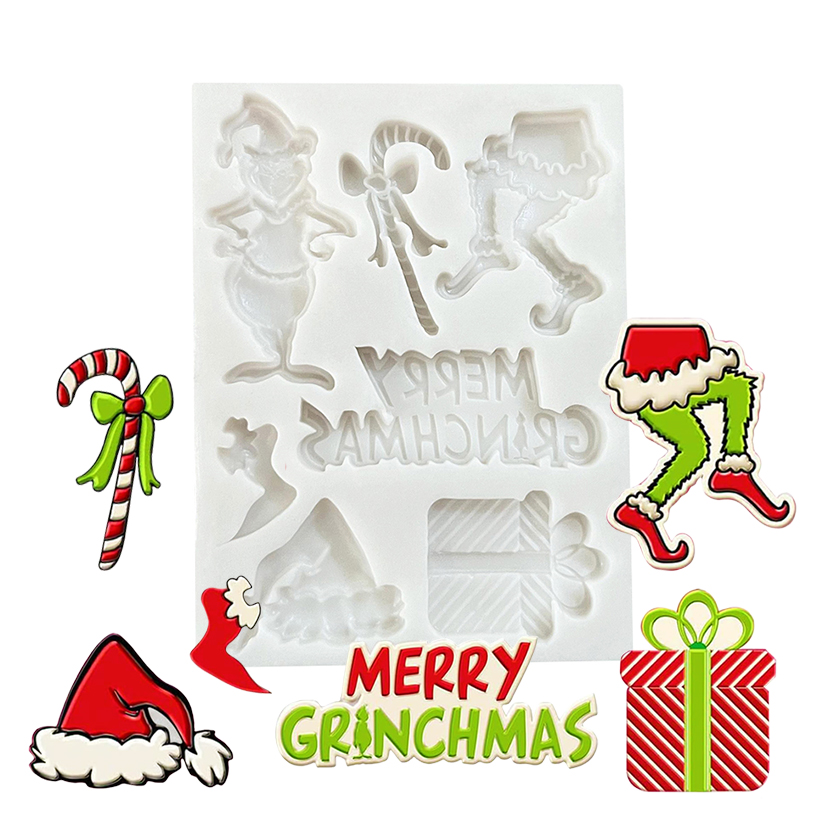 Cotton Candy Cone - Christmas Tree Box Reindeer Silicone Cake