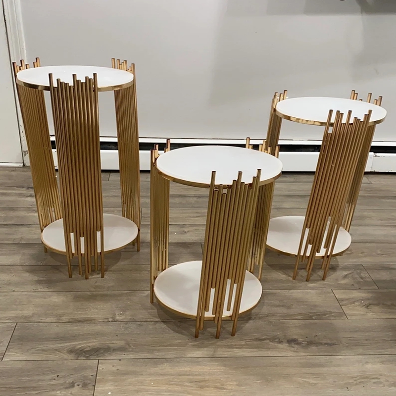 decoration gold metal walkway  - Dessert Table Backdrop avis et prix