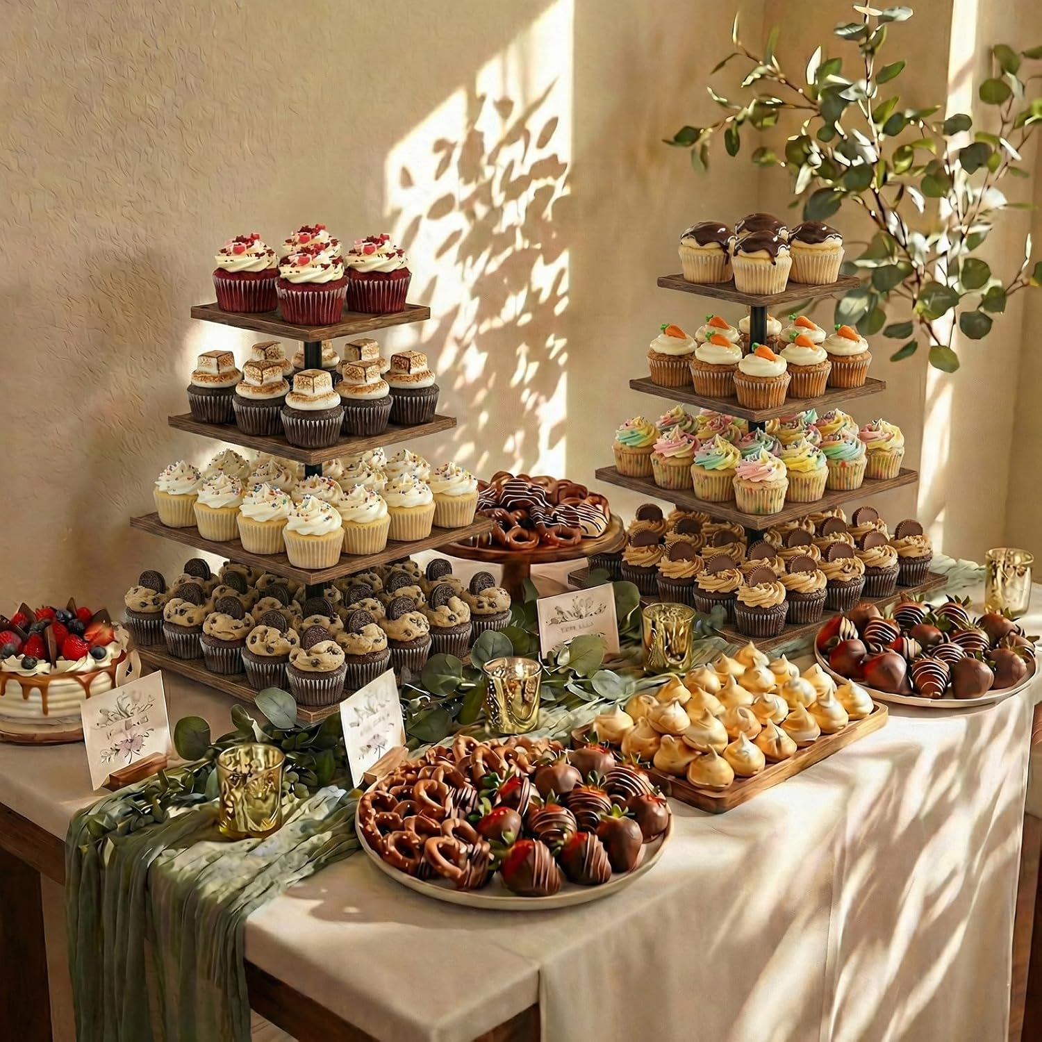 Homiva Store Wooden 4 Tier Cup - Cupcake Stand Tier avis et prix