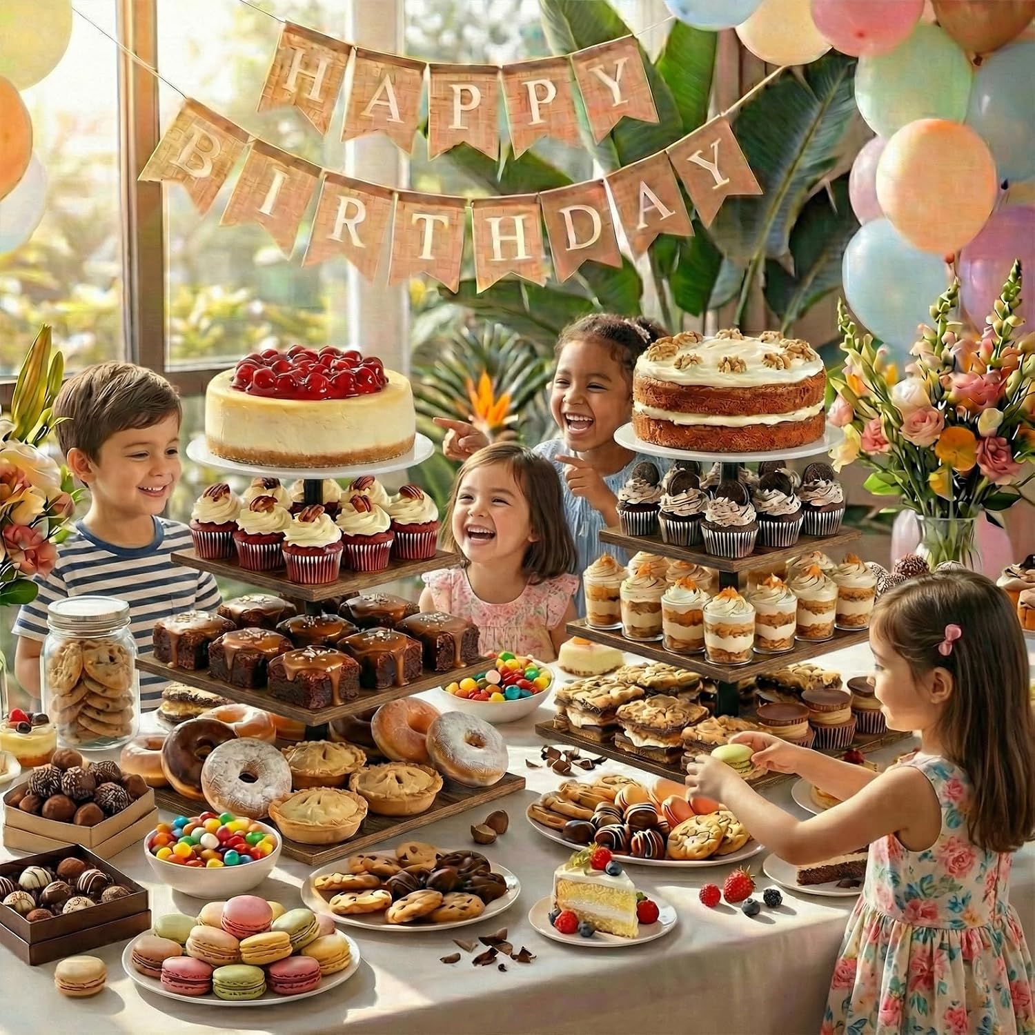 Homiva Store Wooden 4 Tier Cup - Cupcake Stand Tier avis et prix