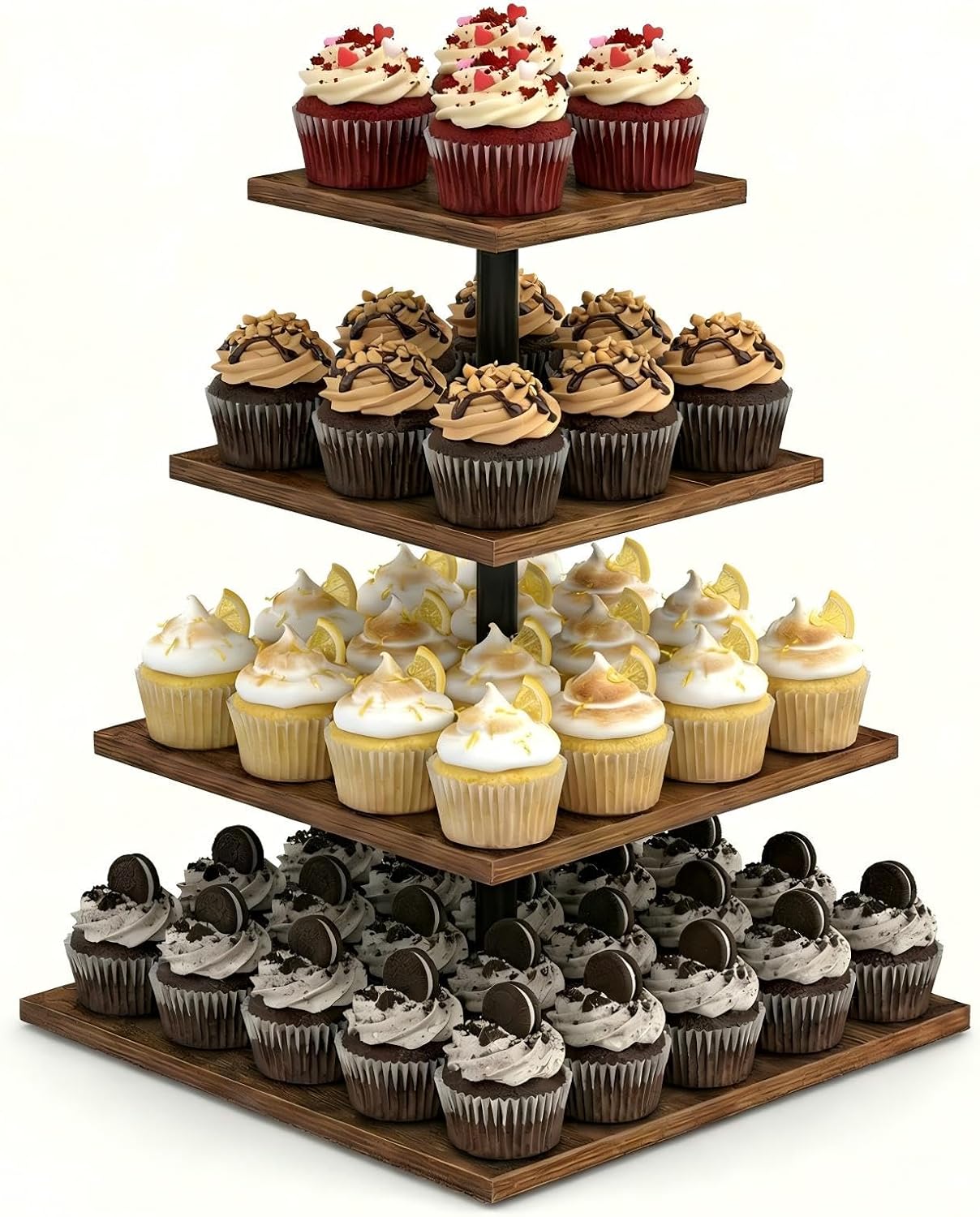 Homiva Store Wooden 4 Tier Cup - Cupcake Stand Tier avis et prix