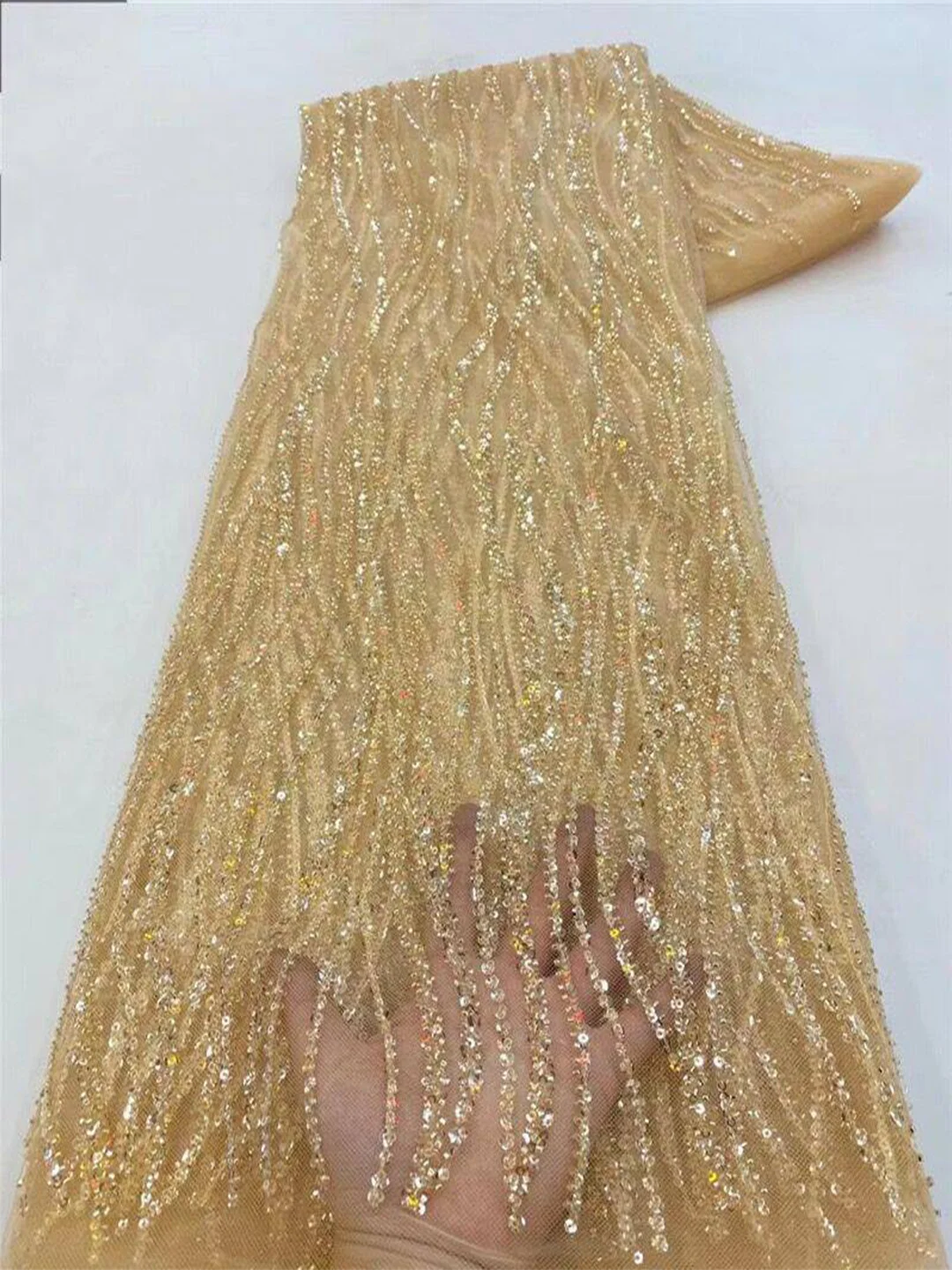 Gold Color Africa Embroidered  - Glitter Tablecloth avis et prix