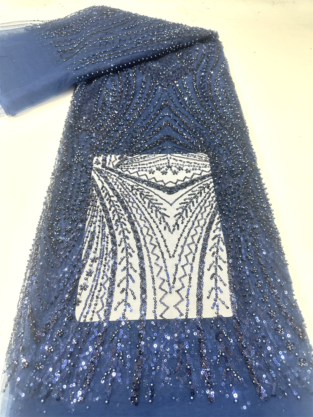 African Sequins Beaded Lace Fa - Glitter Tablecloth avis et prix