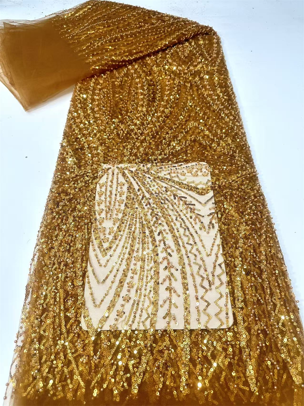African Sequins Beaded Lace Fa - Glitter Tablecloth avis et prix