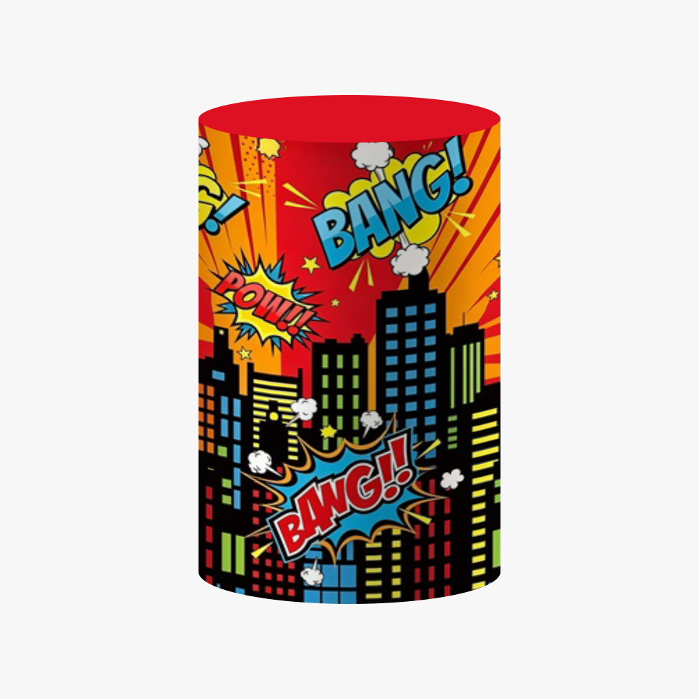 Comic Superhero Cylinder Cover - Dessert Table Backdrop avis et prix
