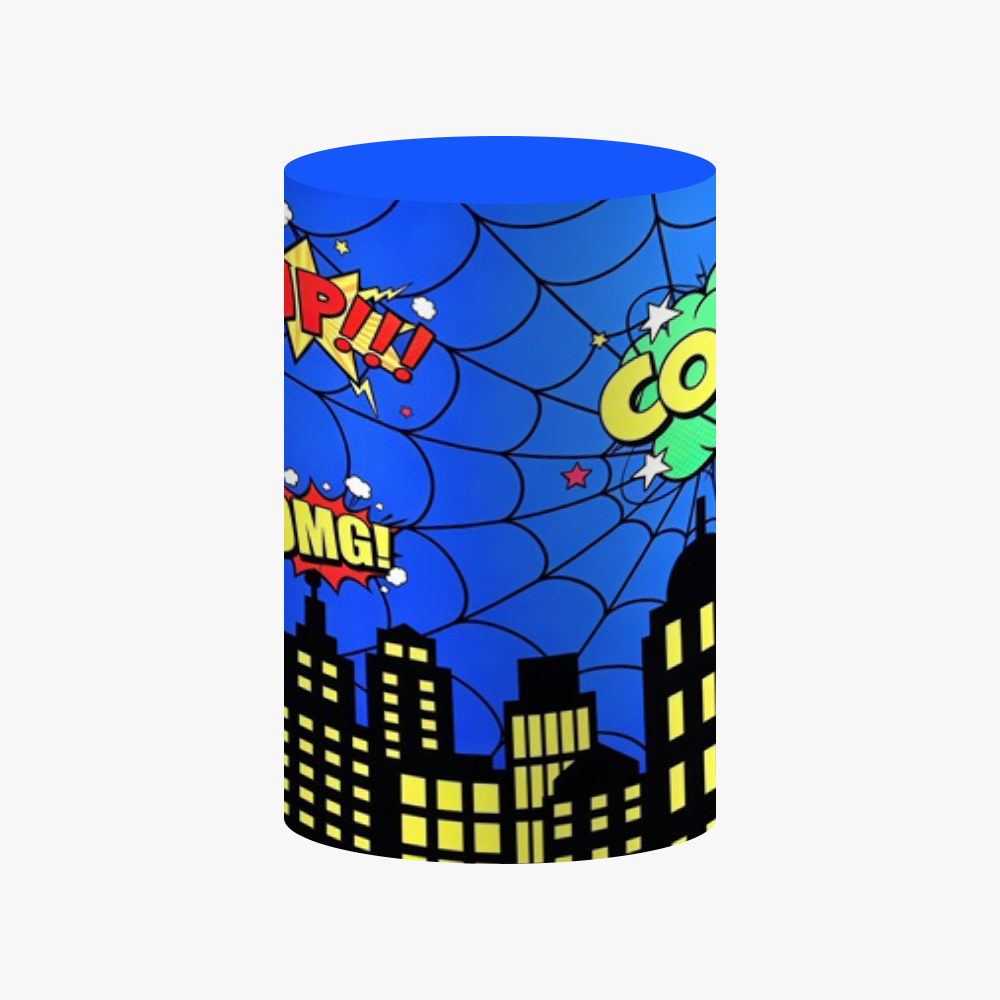 Comic Superhero Cylinder Cover - Dessert Table Backdrop avis et prix