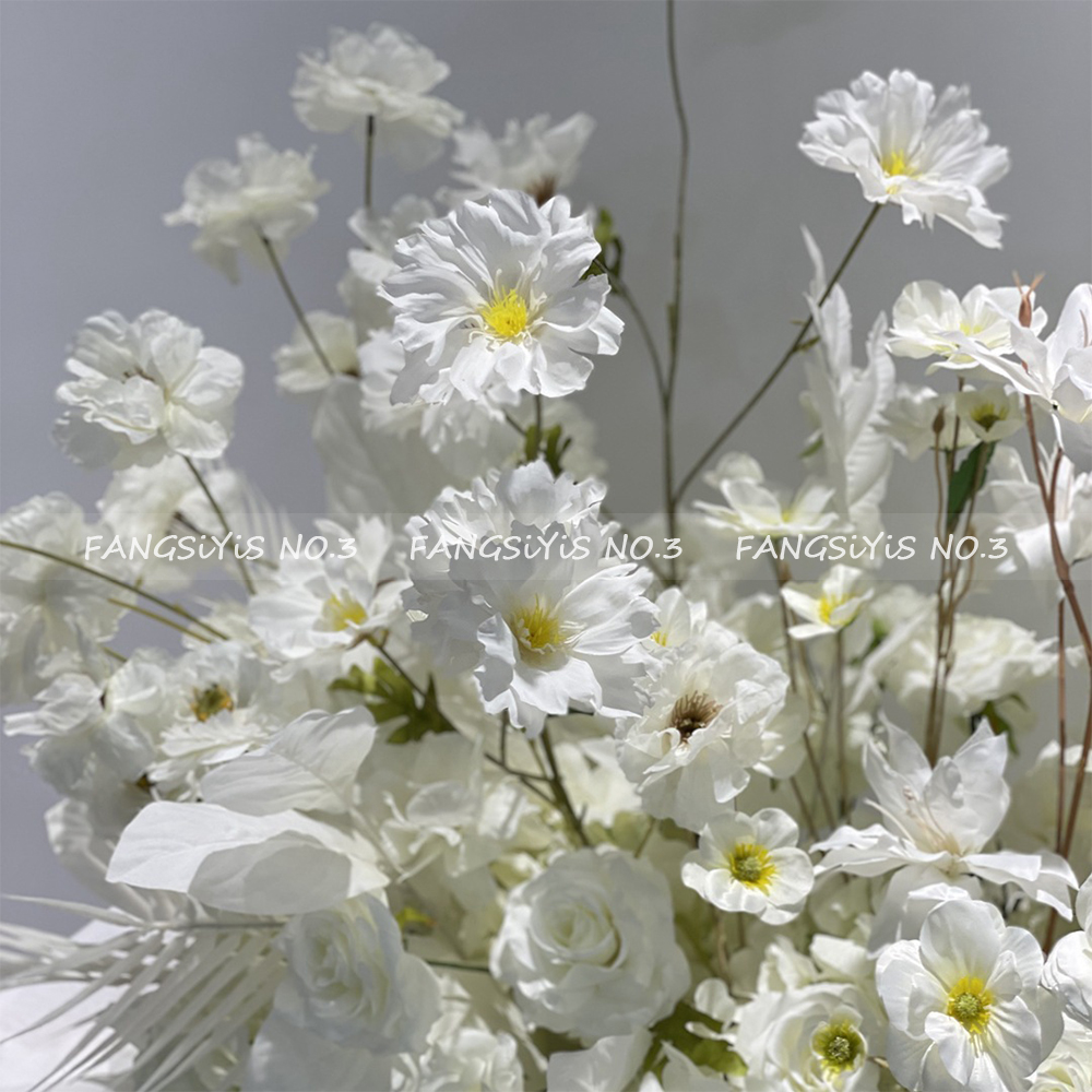 100/50CM Artificial White Rose - Flower Wall Panel avis et prix