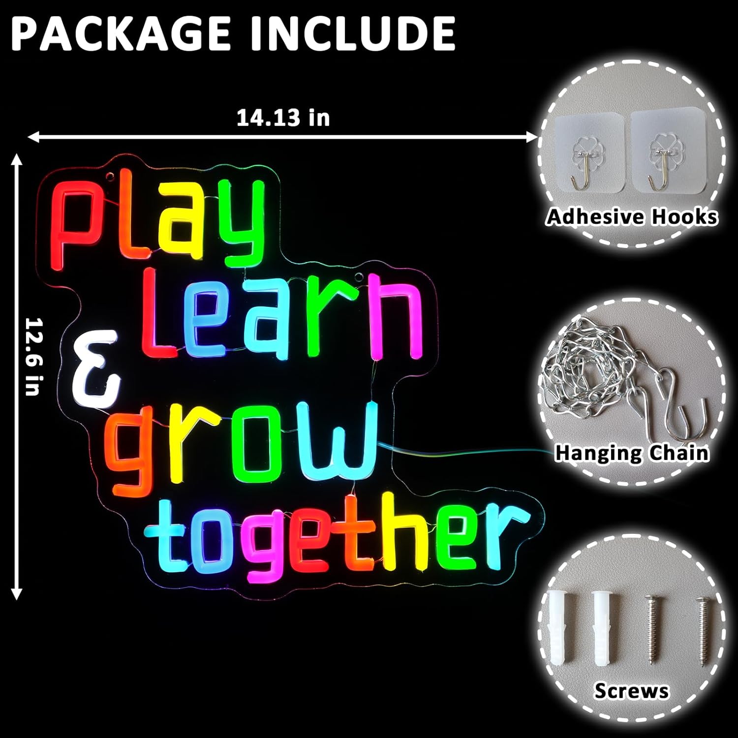Play Learn Grow Together Neon  - Neon Sign Party avis et prix