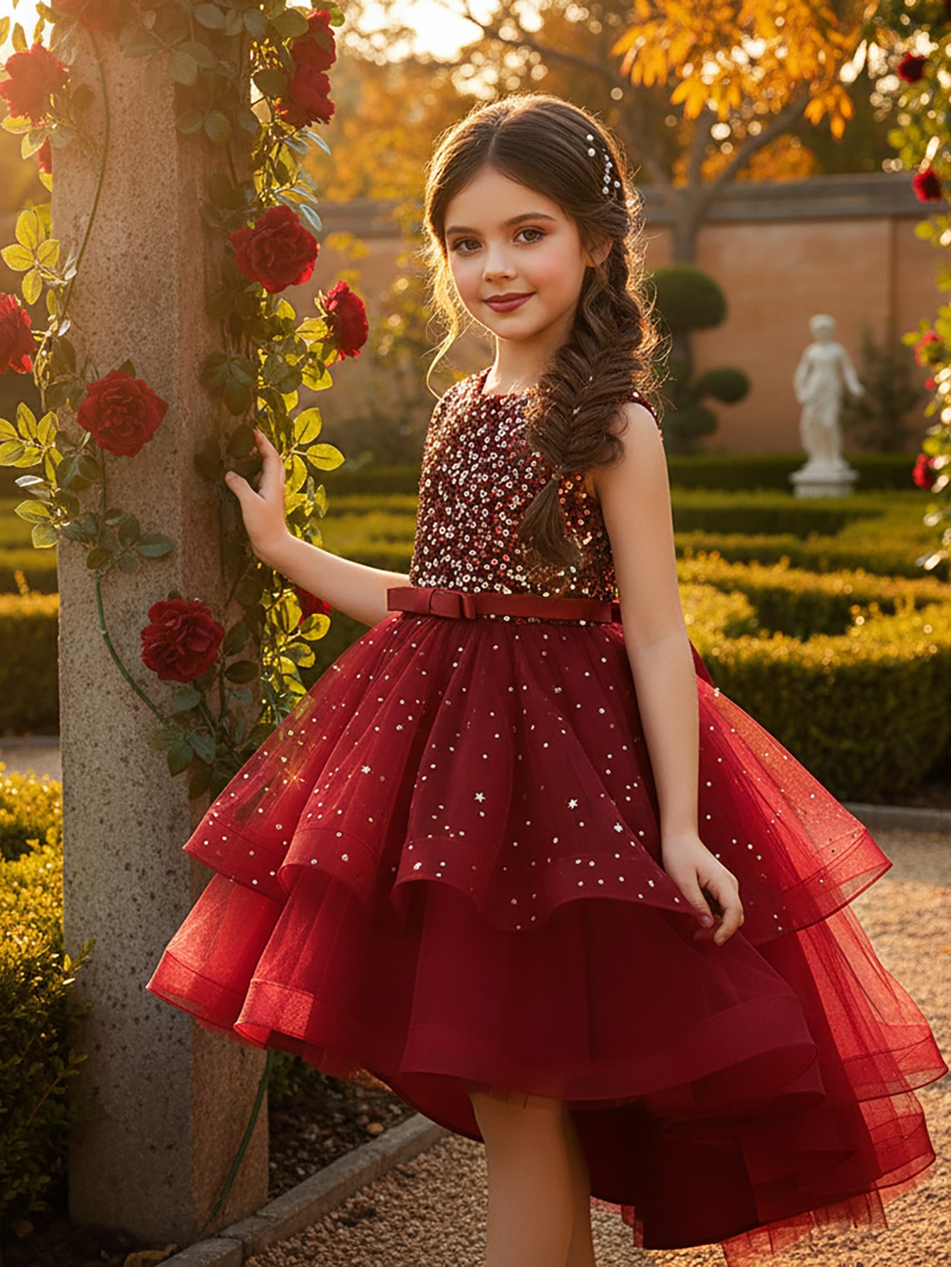 Baby Girl Princess Floral Sequ - Glitter Tablecloth avis et prix