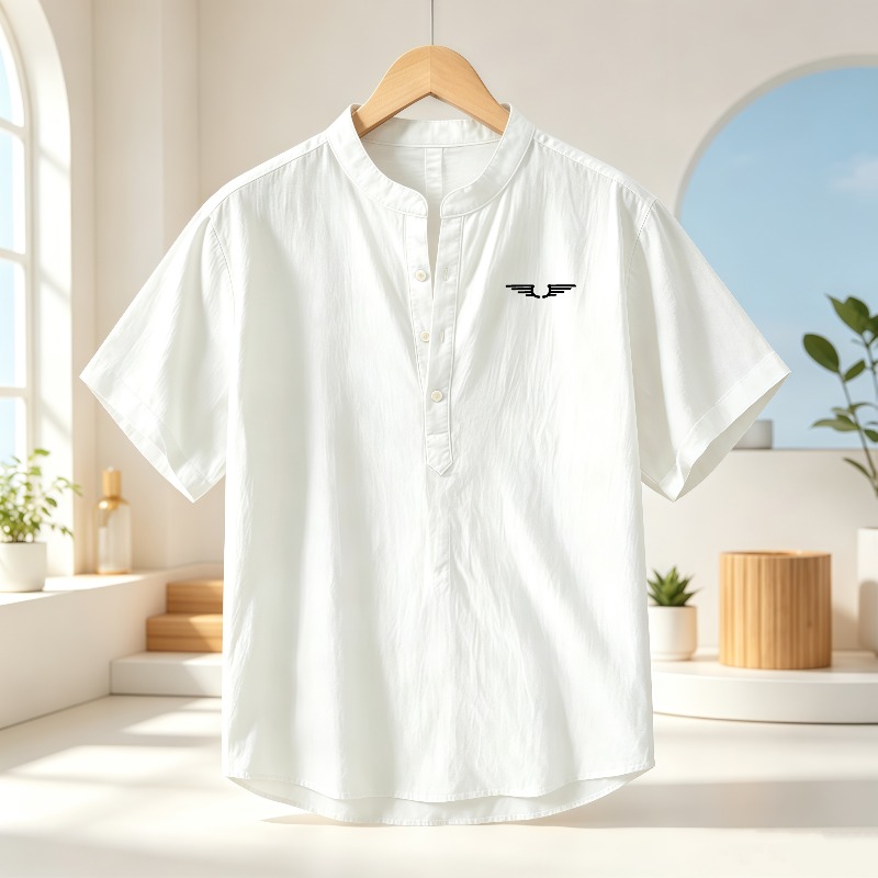 Men's cotton and linen Henley  - Event Support avis et prix