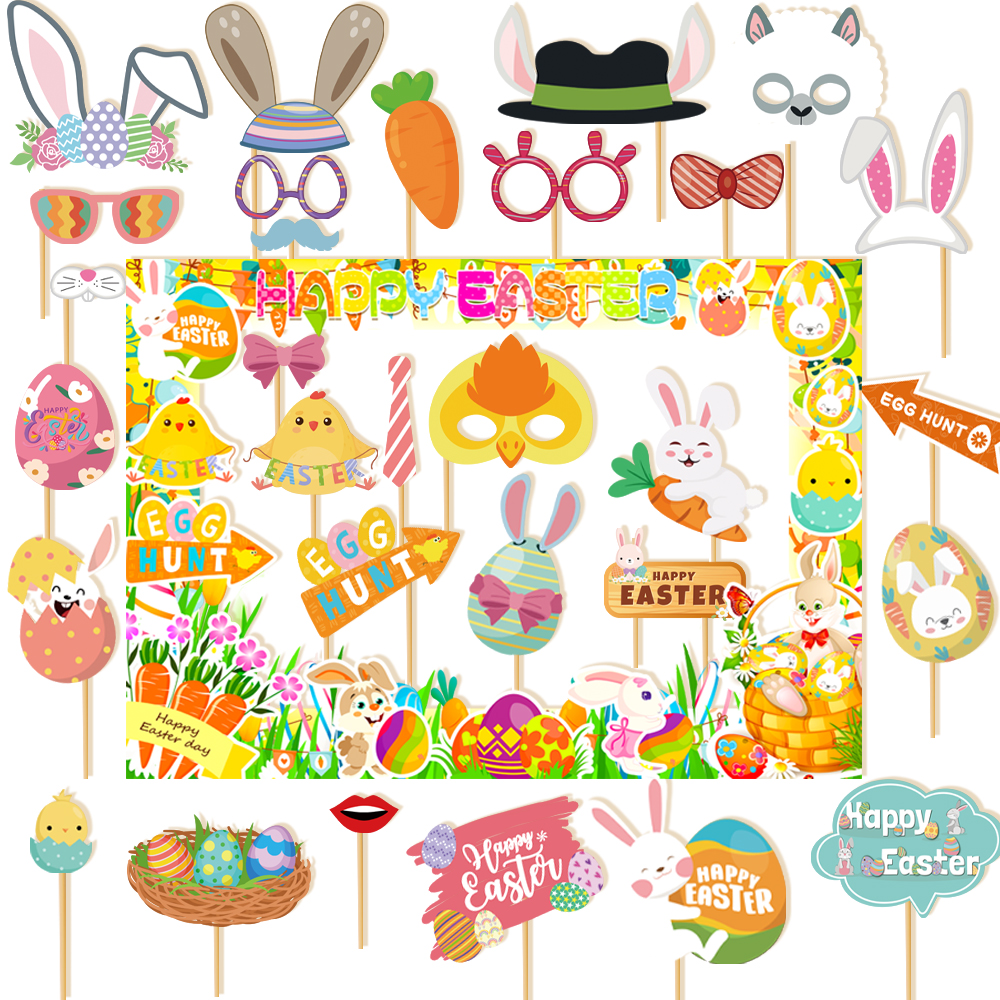 1set Easter Paper Photo Booth  - Photo Booth Frame avis et prix