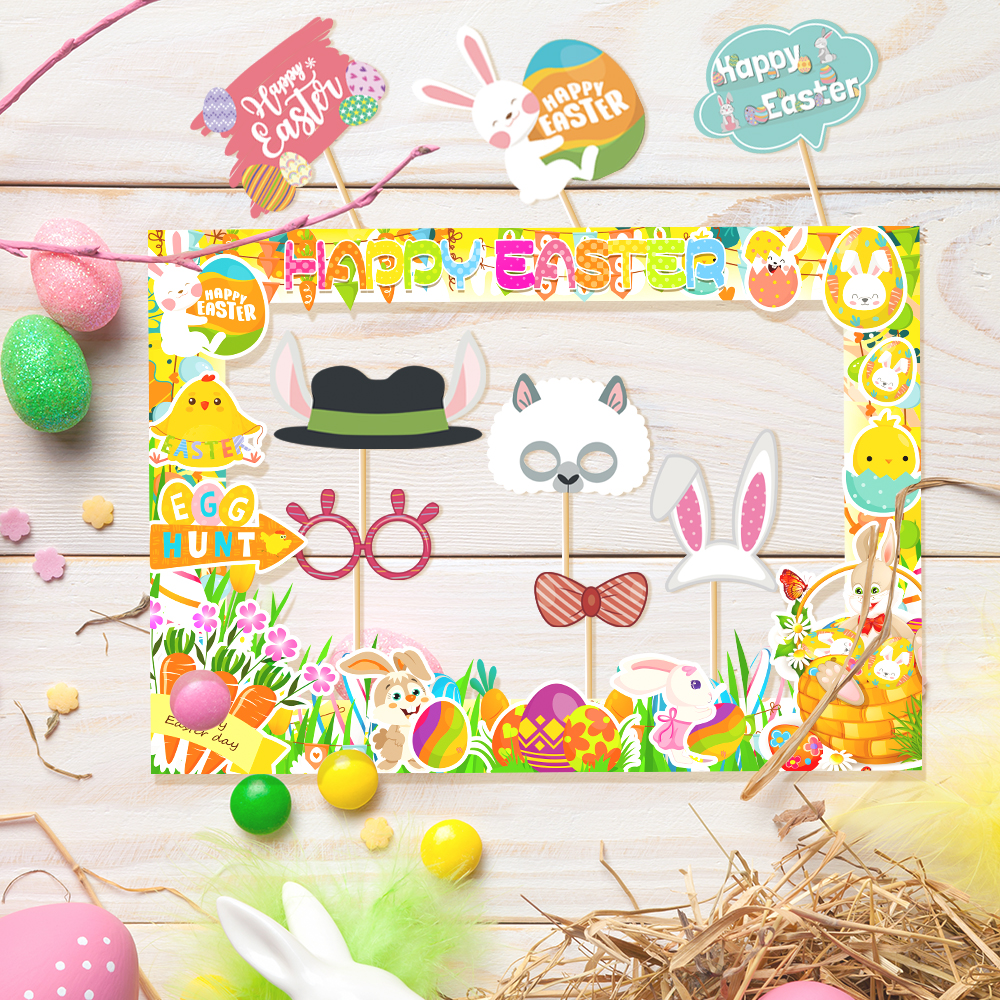 1set Easter Paper Photo Booth  - Photo Booth Frame avis et prix