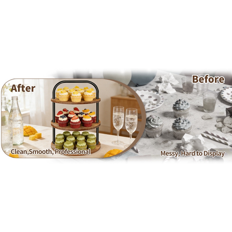 ABLN-Wooden Cupcake Stand Dess - Cupcake Stand Tier avis et prix