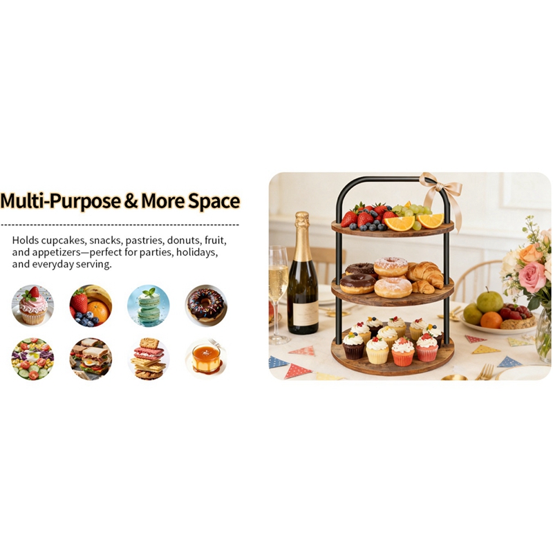 ABLN-Wooden Cupcake Stand Dess - Cupcake Stand Tier avis et prix