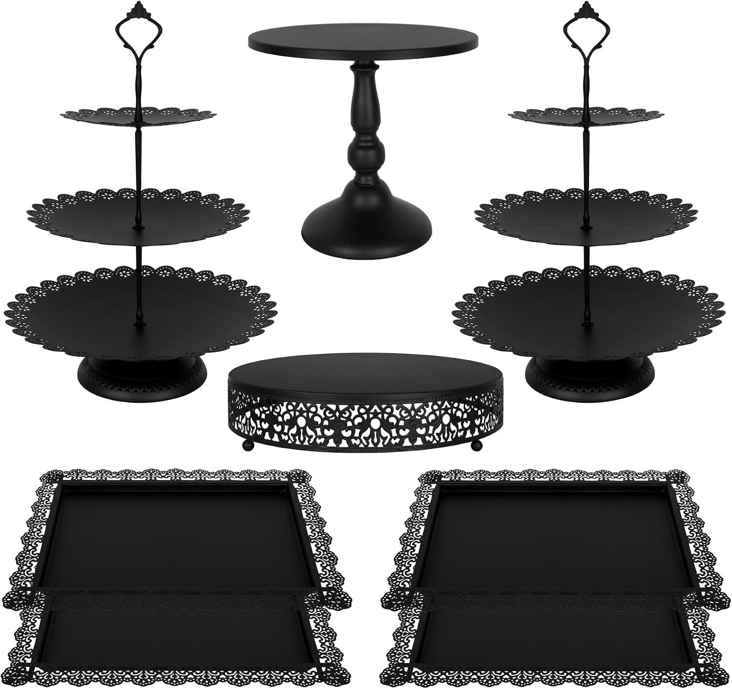Black Metal Dessert Table Disp - Cupcake Stand Tier avis et prix