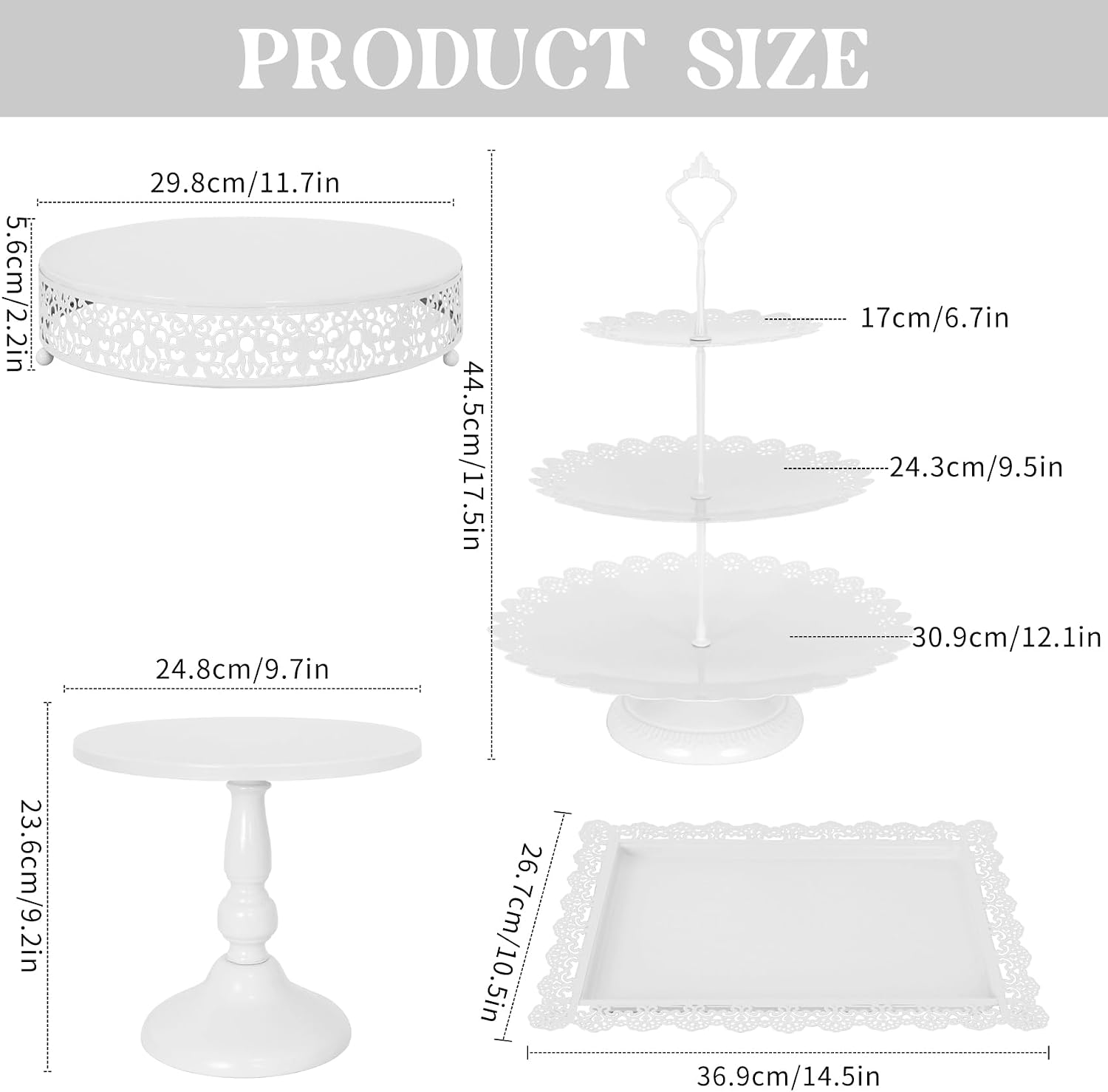 Black Metal Dessert Table Disp - Cupcake Stand Tier avis et prix
