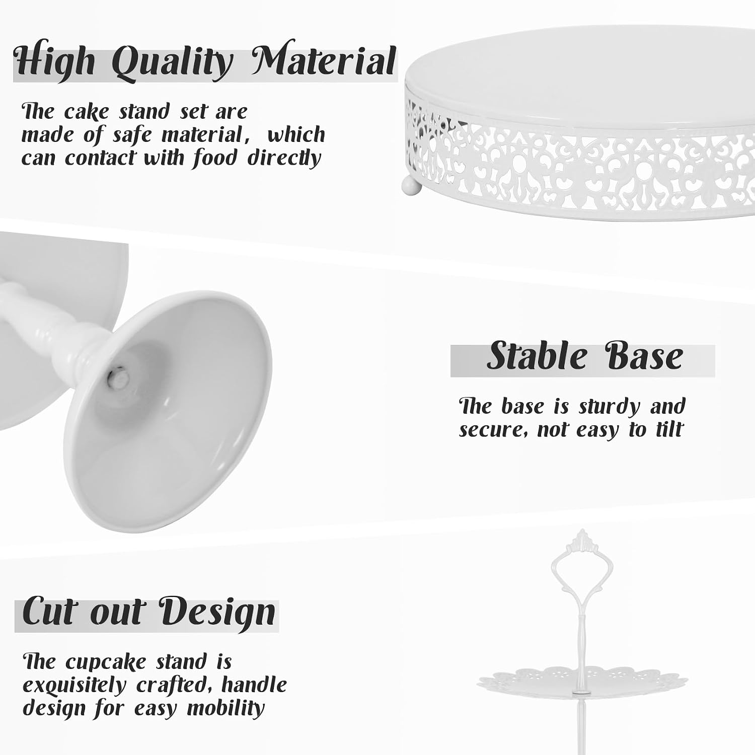 Black Metal Dessert Table Disp - Cupcake Stand Tier avis et prix