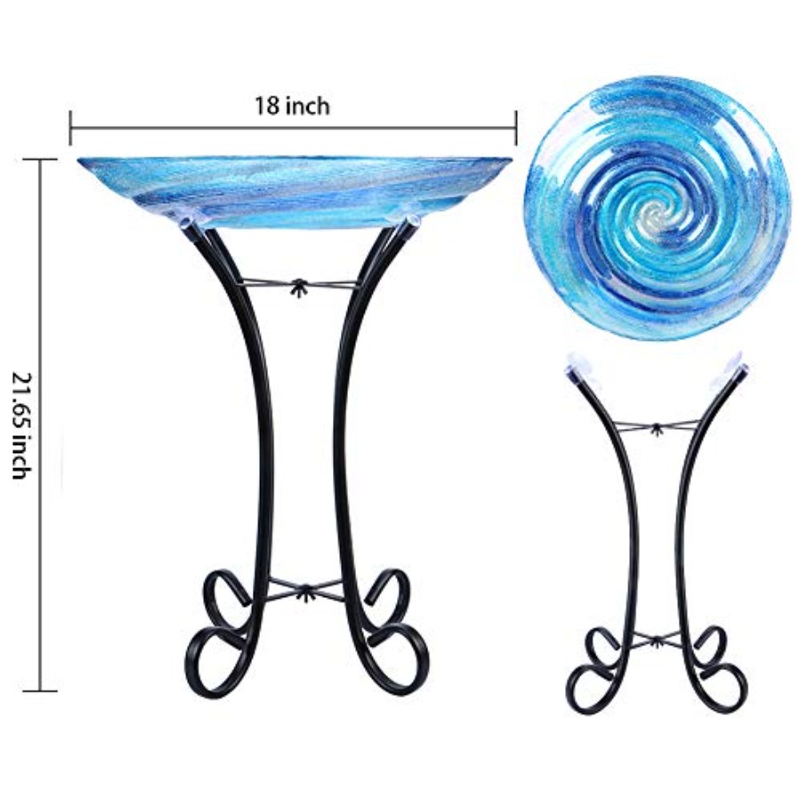 MUMTOP Outdoor Glass Birdbath  - Event Support avis et prix