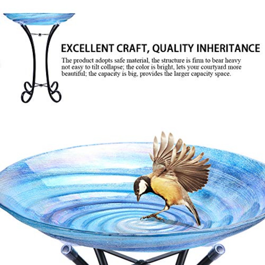 MUMTOP Outdoor Glass Birdbath  - Event Support avis et prix