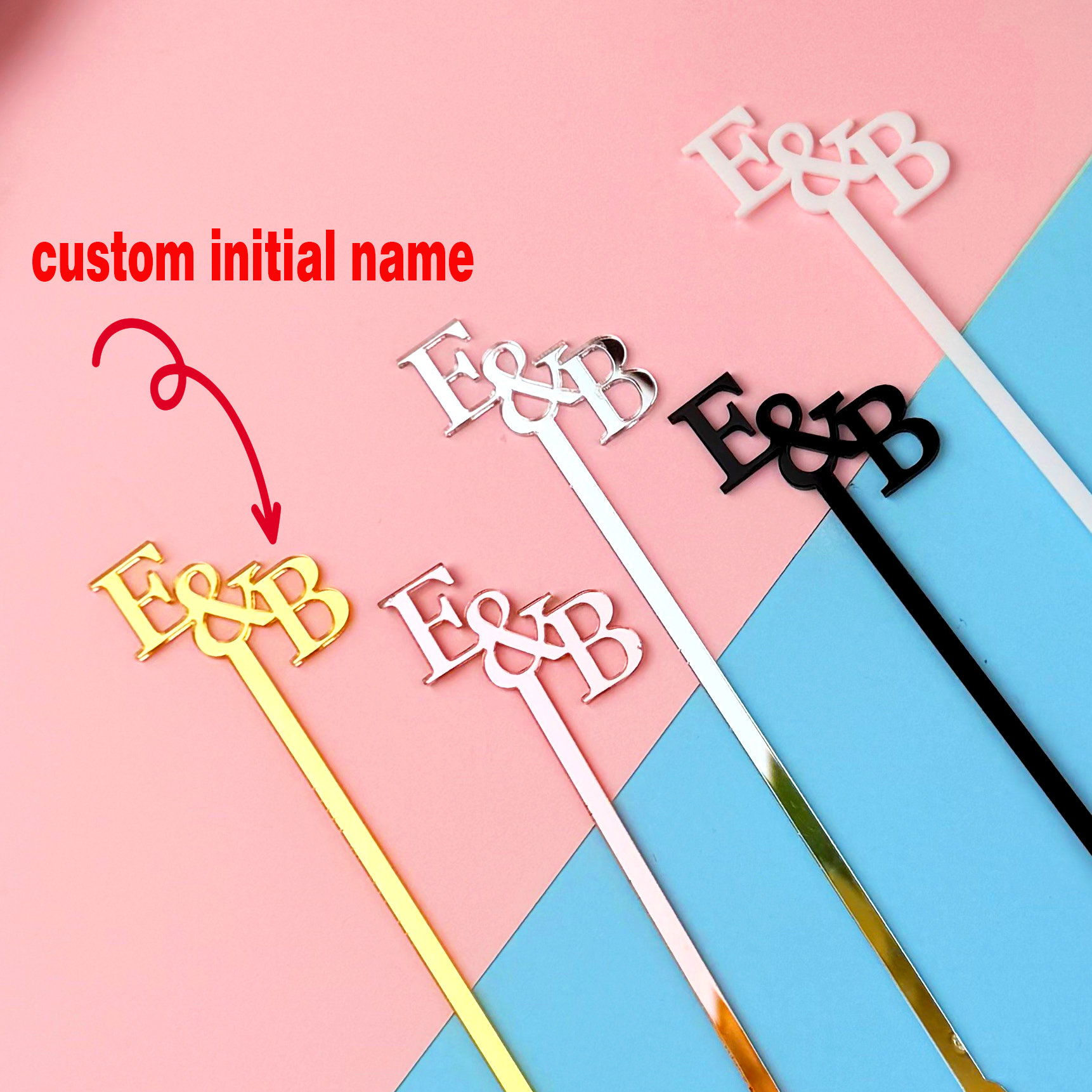 20pcs/50pcs Custom Initial Nam - Centerpiece Stick avis et prix