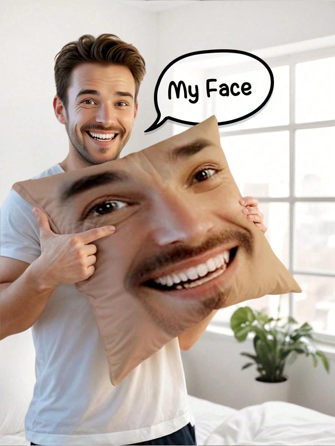 1pc Custom Face Square Pillow  - Eve Party avis et prix