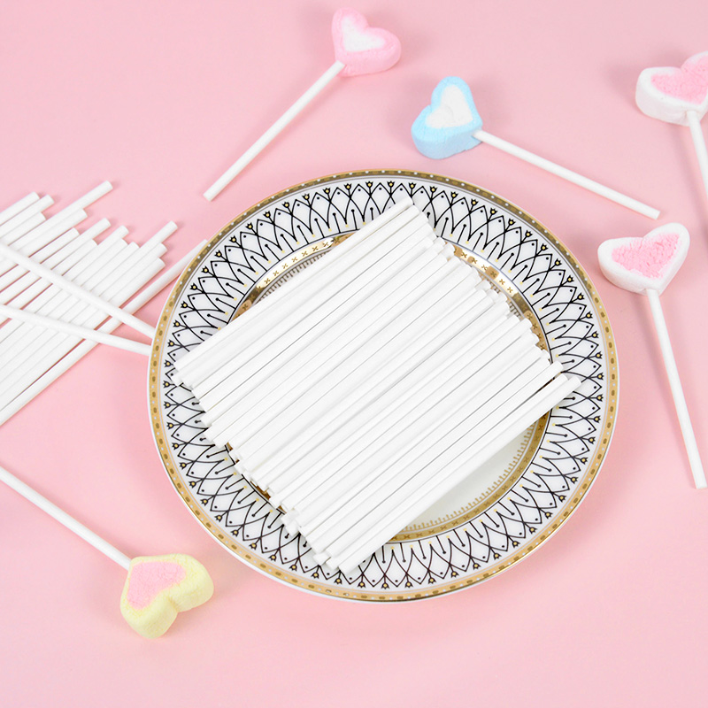100pcs Solid Core White Paper  - Cotton Candy Cone avis et prix