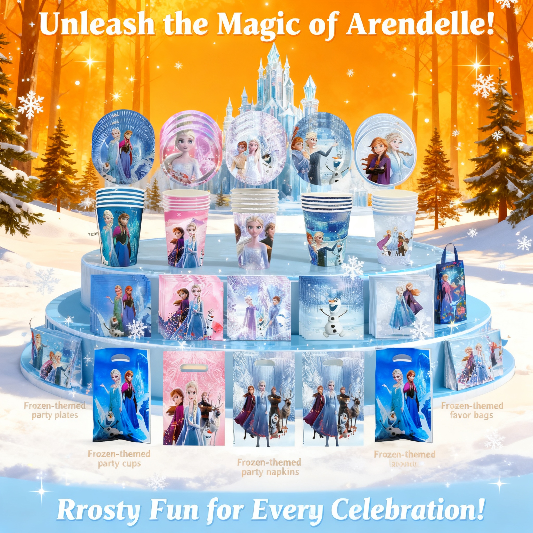 Frozen Elsa Anna Olaf Birthday - Supply Event avis et prix