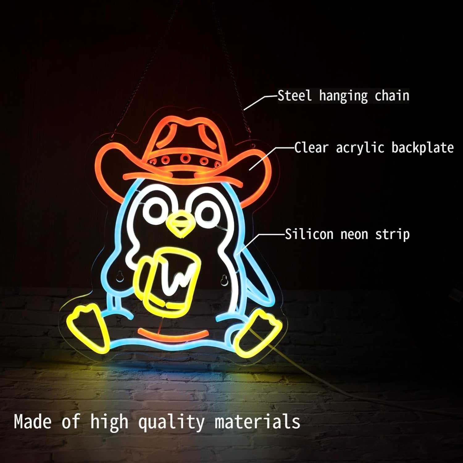 Penguin Neon Sign USB Powered  - Neon Sign Party avis et prix