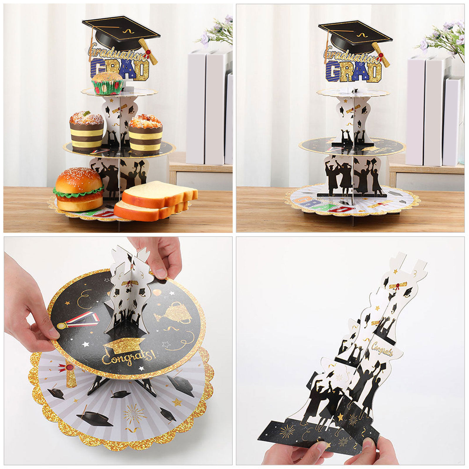 1Set Paper Cupcake Stand Gradu - Cupcake Stand Tier avis et prix