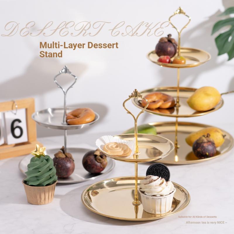 【CPI】Gold Silver 2/3-Tier Cake - Cupcake Stand Tier avis et prix