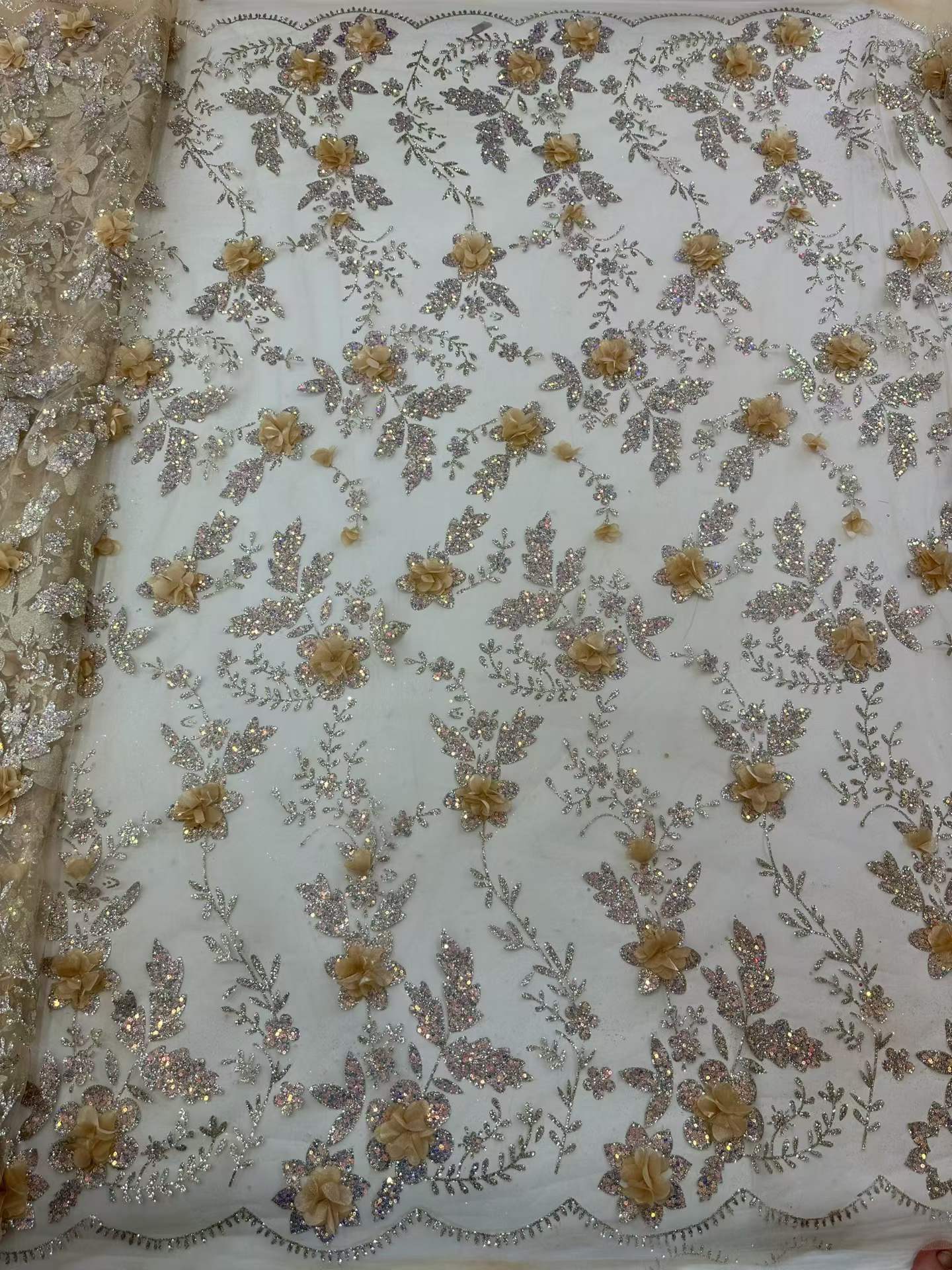 African Lace Fabric Embroidere - Glitter Tablecloth avis et prix