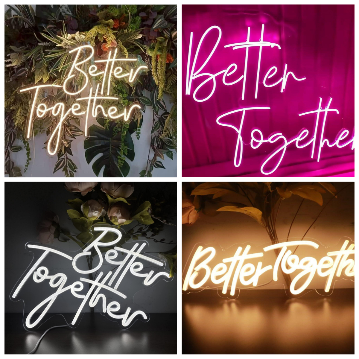 Better Together Neon Sign USB  - Neon Sign Party avis et prix