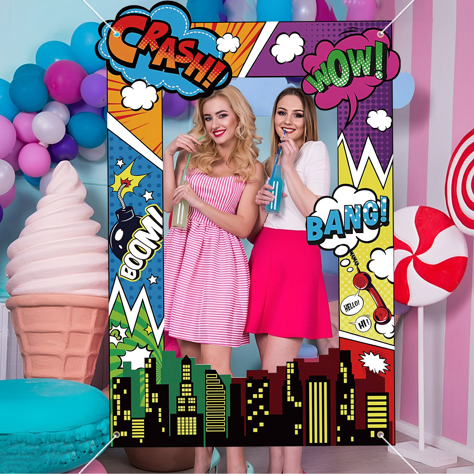 Super Hero Photo Prop Hero Bir - Photo Booth Frame avis et prix