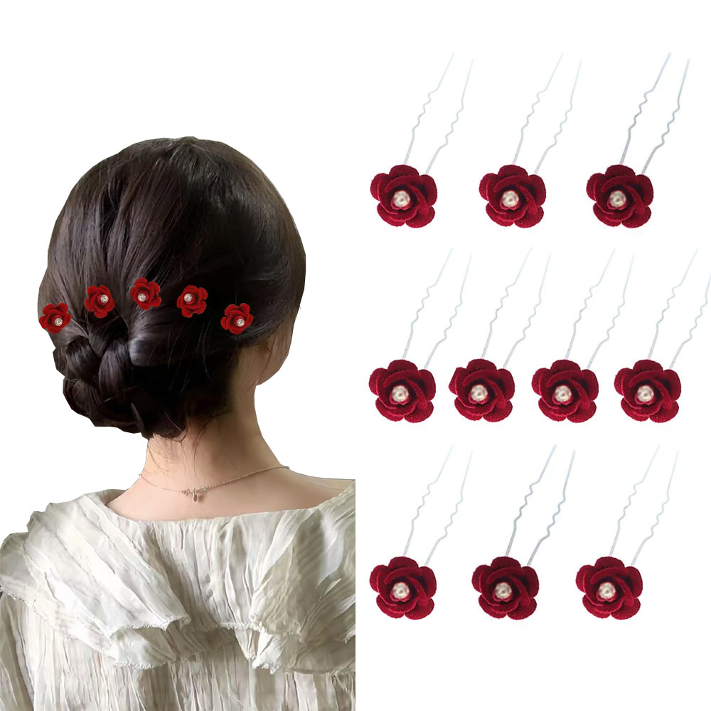 10Pcs Rose Hair Accessories We - Event Suppliers avis et prix