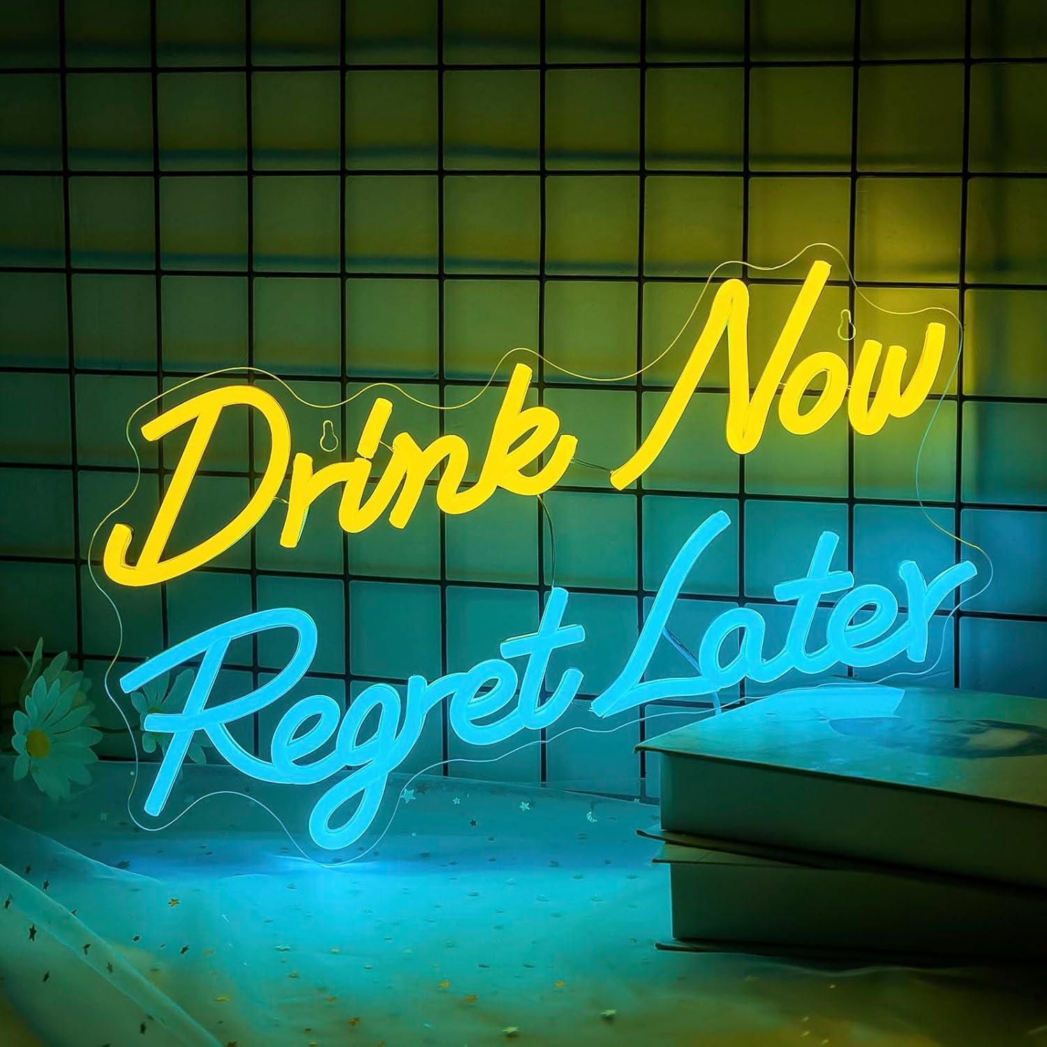 Beer Neon Sign Drink Now Regre - Neon Sign Party avis et prix