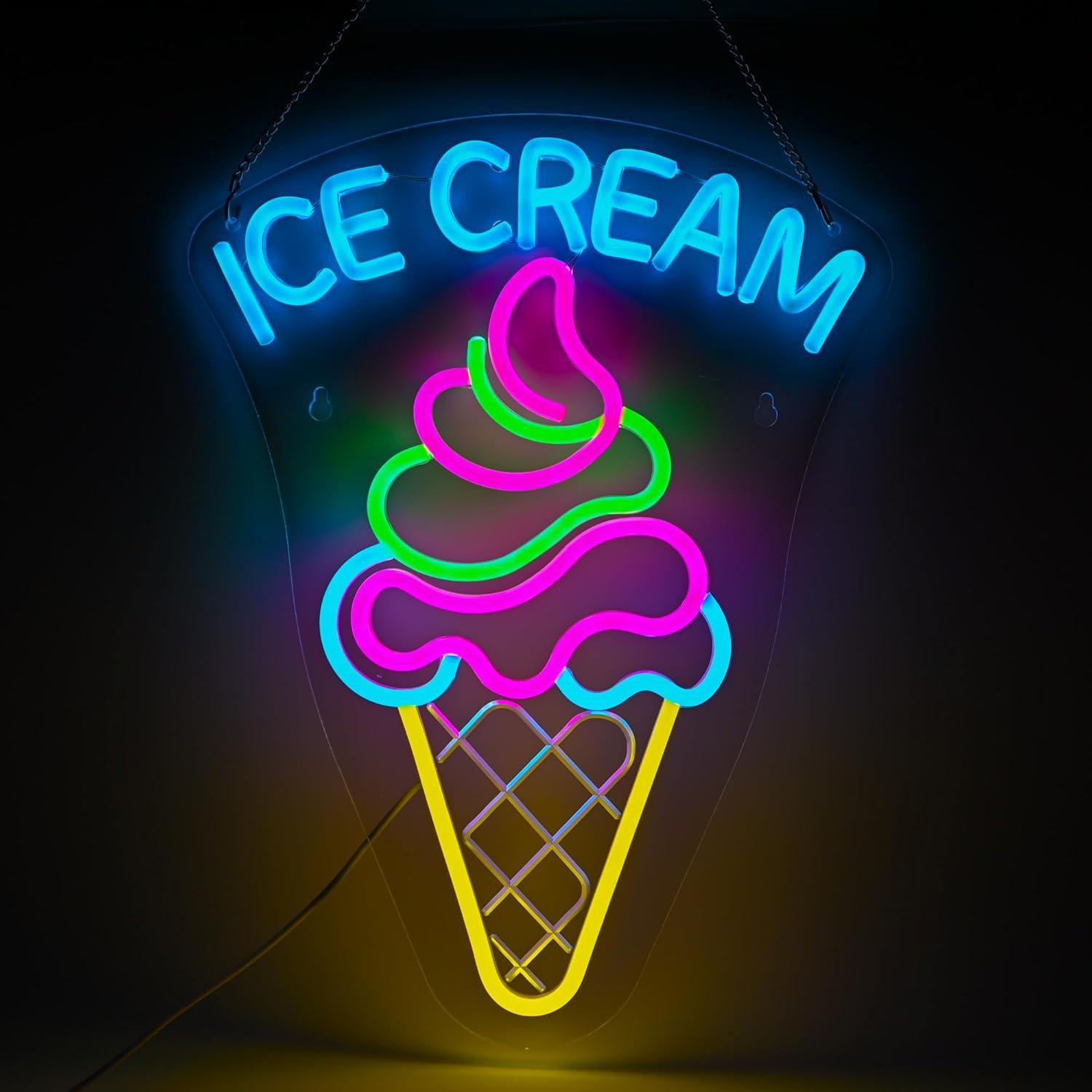 Ice Cream Neon Sign Dimmable D - Neon Sign Party avis et prix