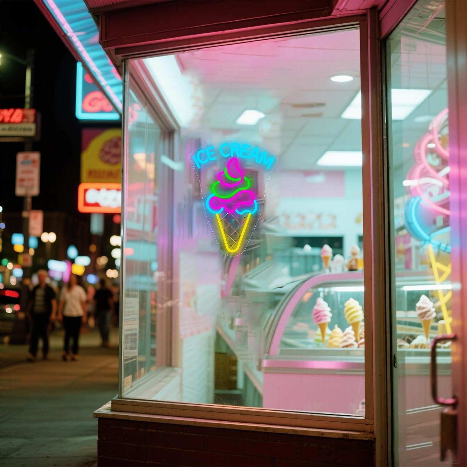 Ice Cream Neon Sign Dimmable D - Neon Sign Party avis et prix
