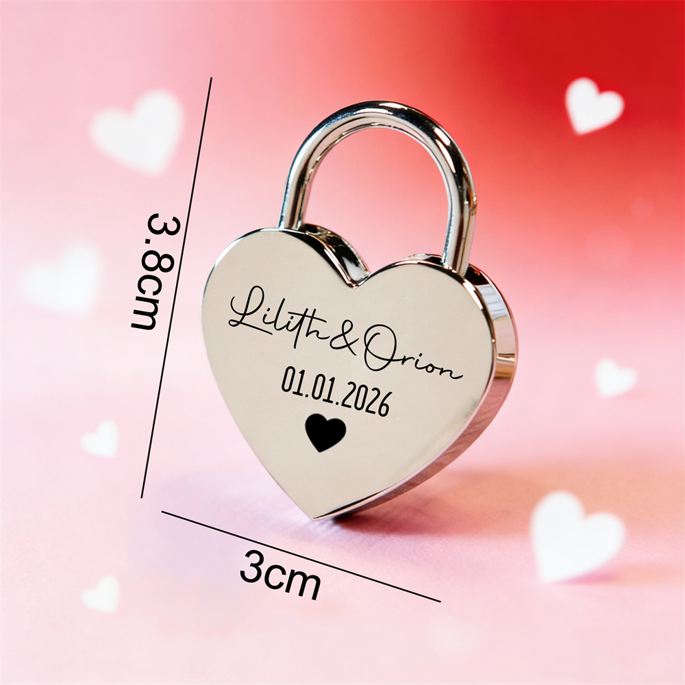 Custom Name Heart-Shaped Padlo - Eve Party avis et prix