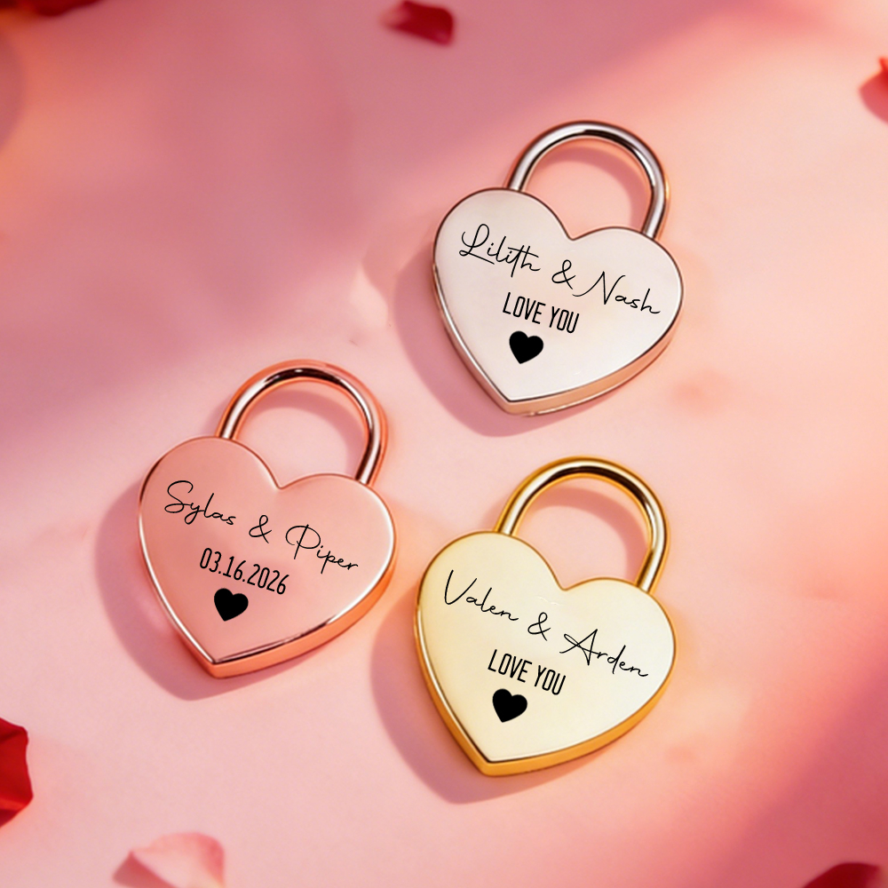 Custom Name Heart-Shaped Padlo - Eve Party avis et prix