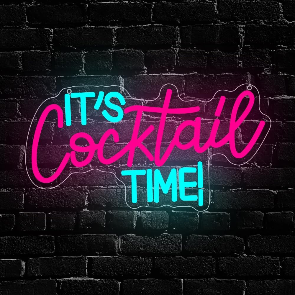 Cocktails Neon Sign USB Powere - Neon Sign Party avis et prix