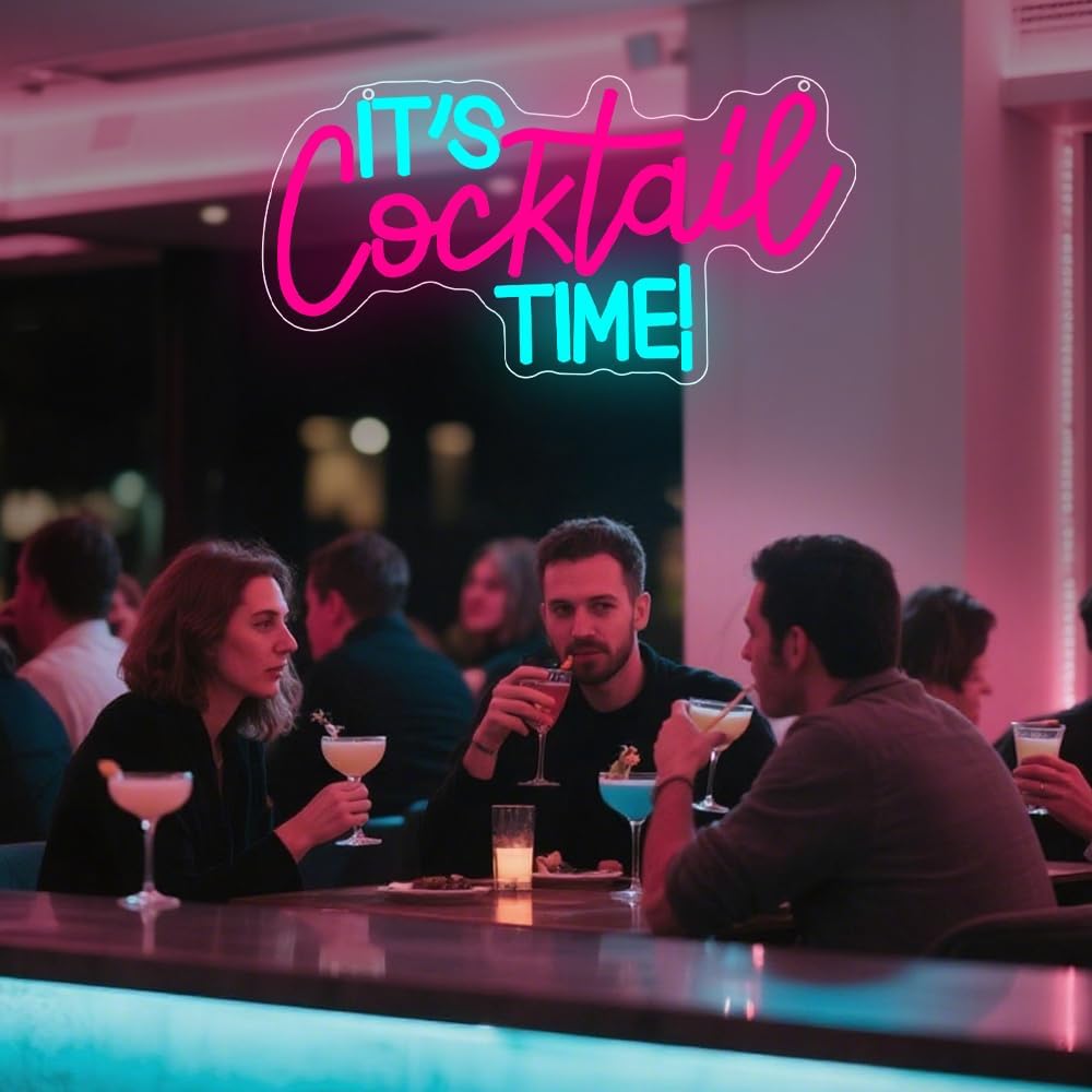 Cocktails Neon Sign USB Powere - Neon Sign Party avis et prix