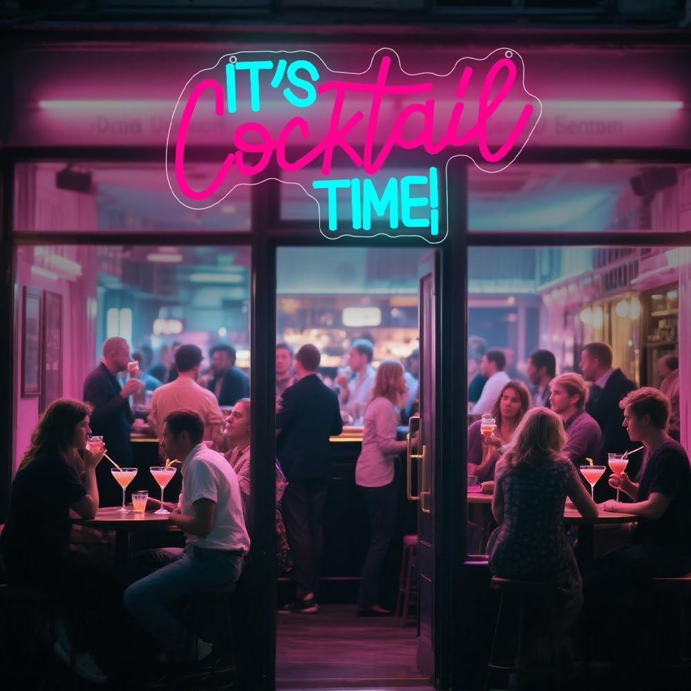 Cocktails Neon Sign USB Powere - Neon Sign Party avis et prix