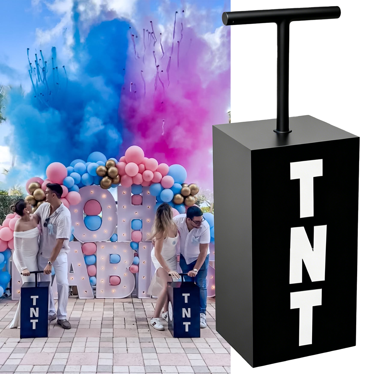 Tnt Gender Reveal Machine Kit  - Confetti Cannon Tube avis et prix