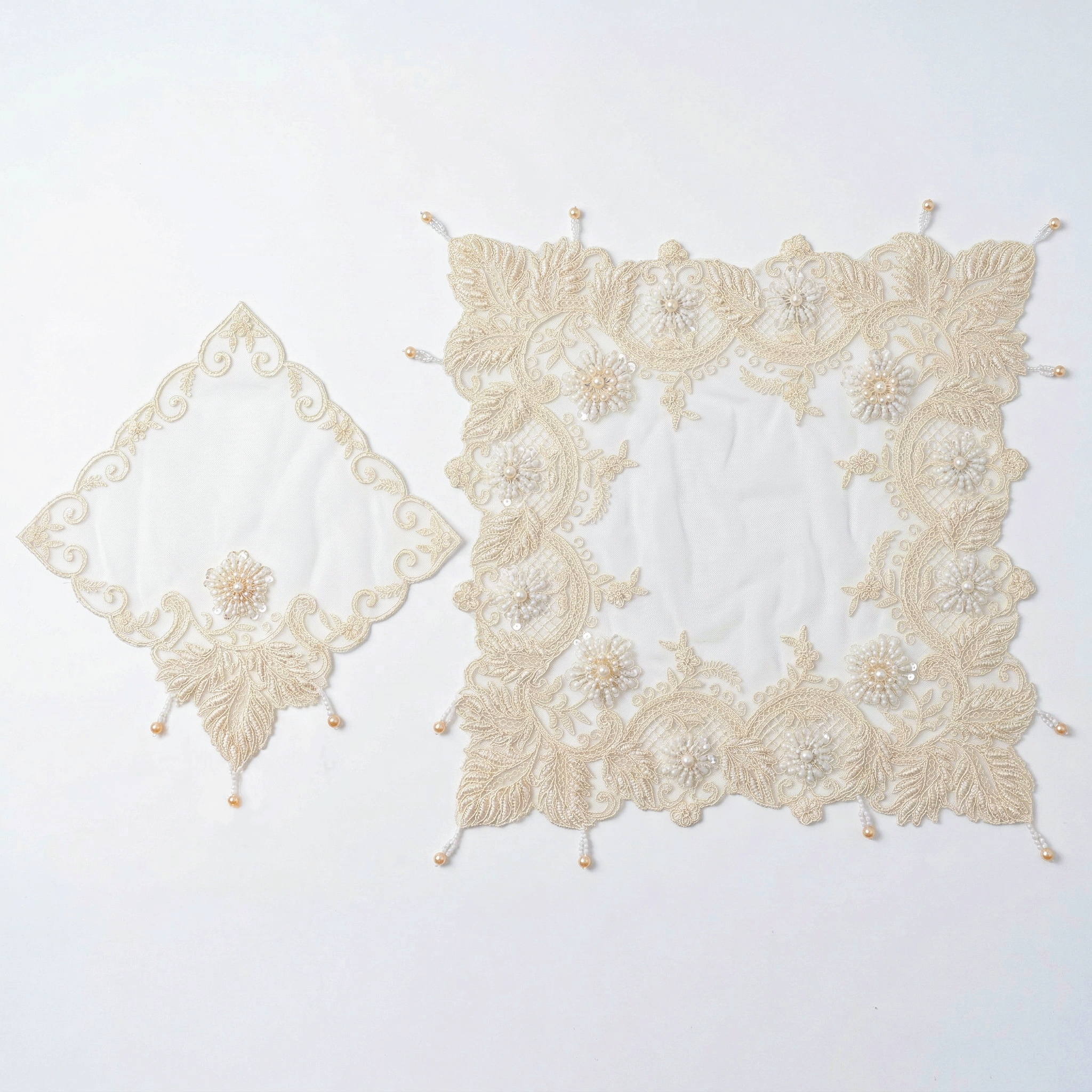 2pcs Leaf Shape Placemats Set  - Glitter Tablecloth avis et prix
