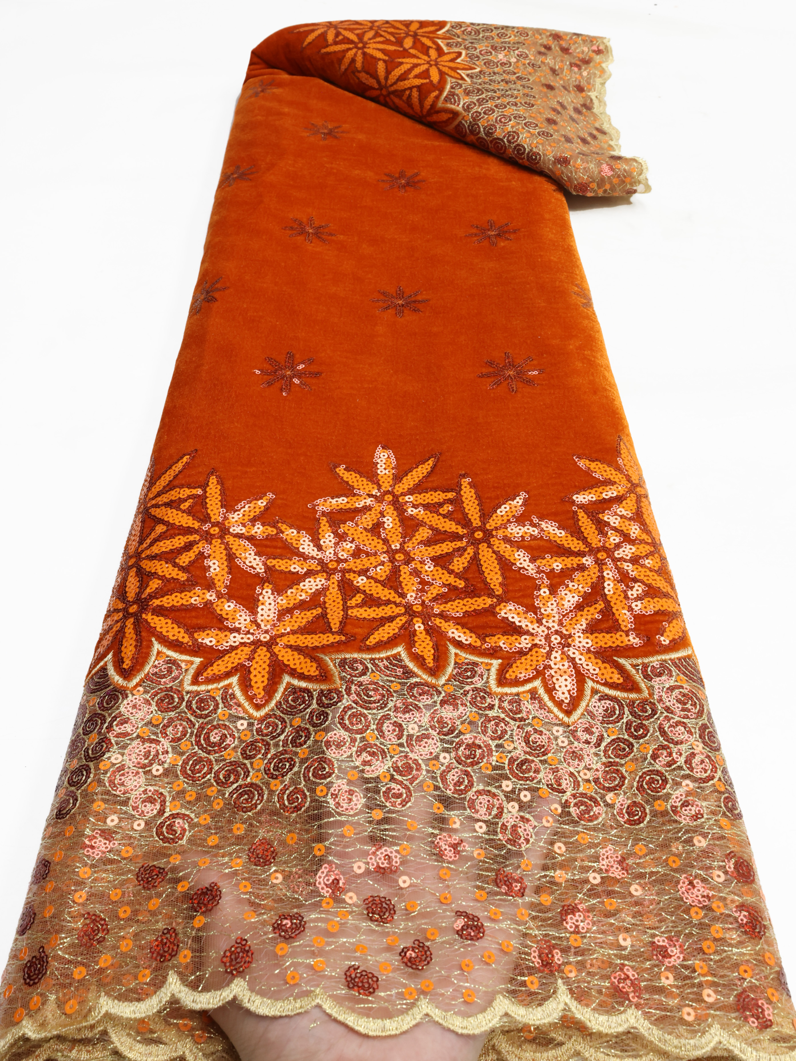 African velvet Lace Fabric Lat - Glitter Tablecloth avis et prix