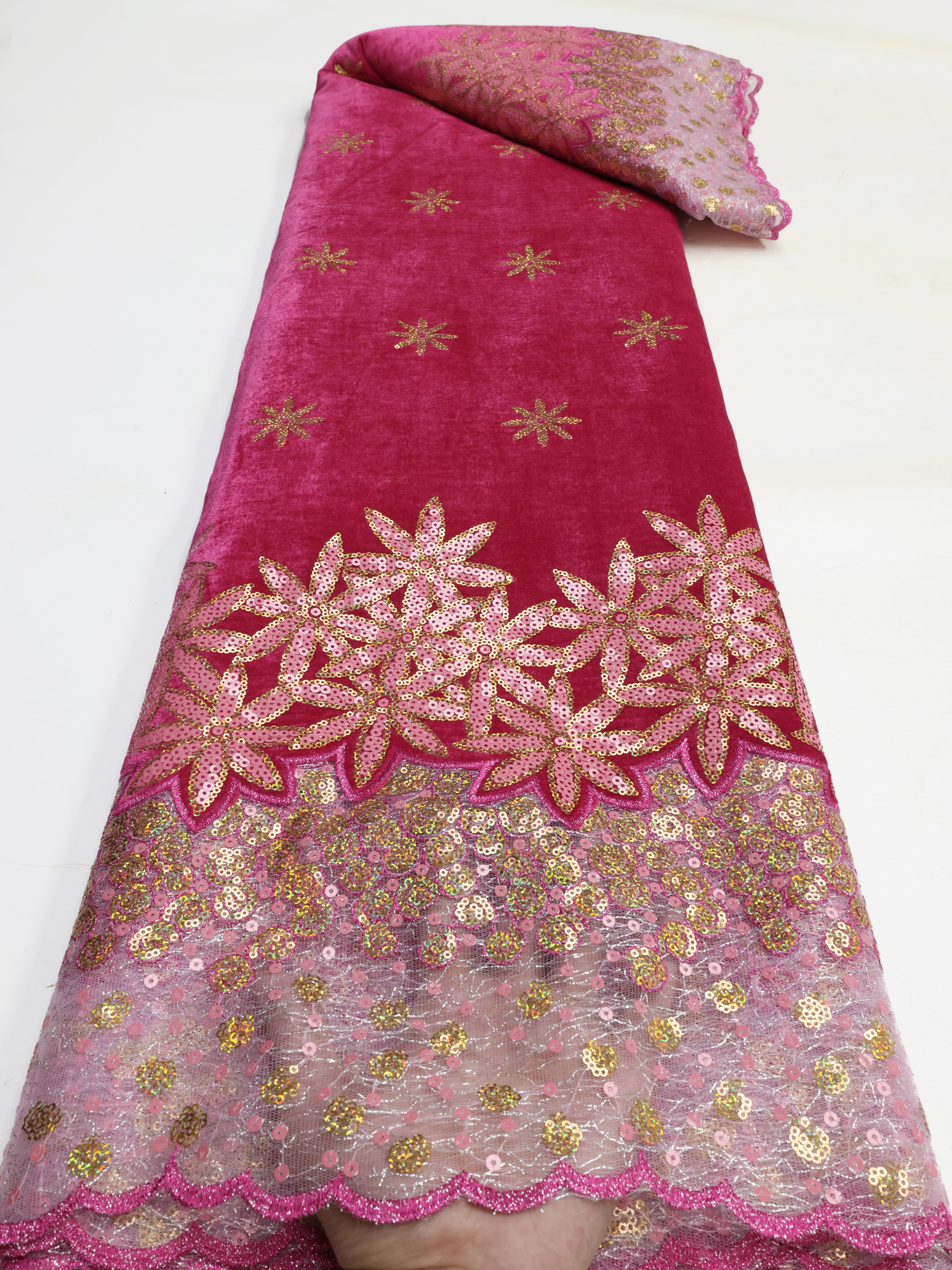 African velvet Lace Fabric Lat - Glitter Tablecloth avis et prix