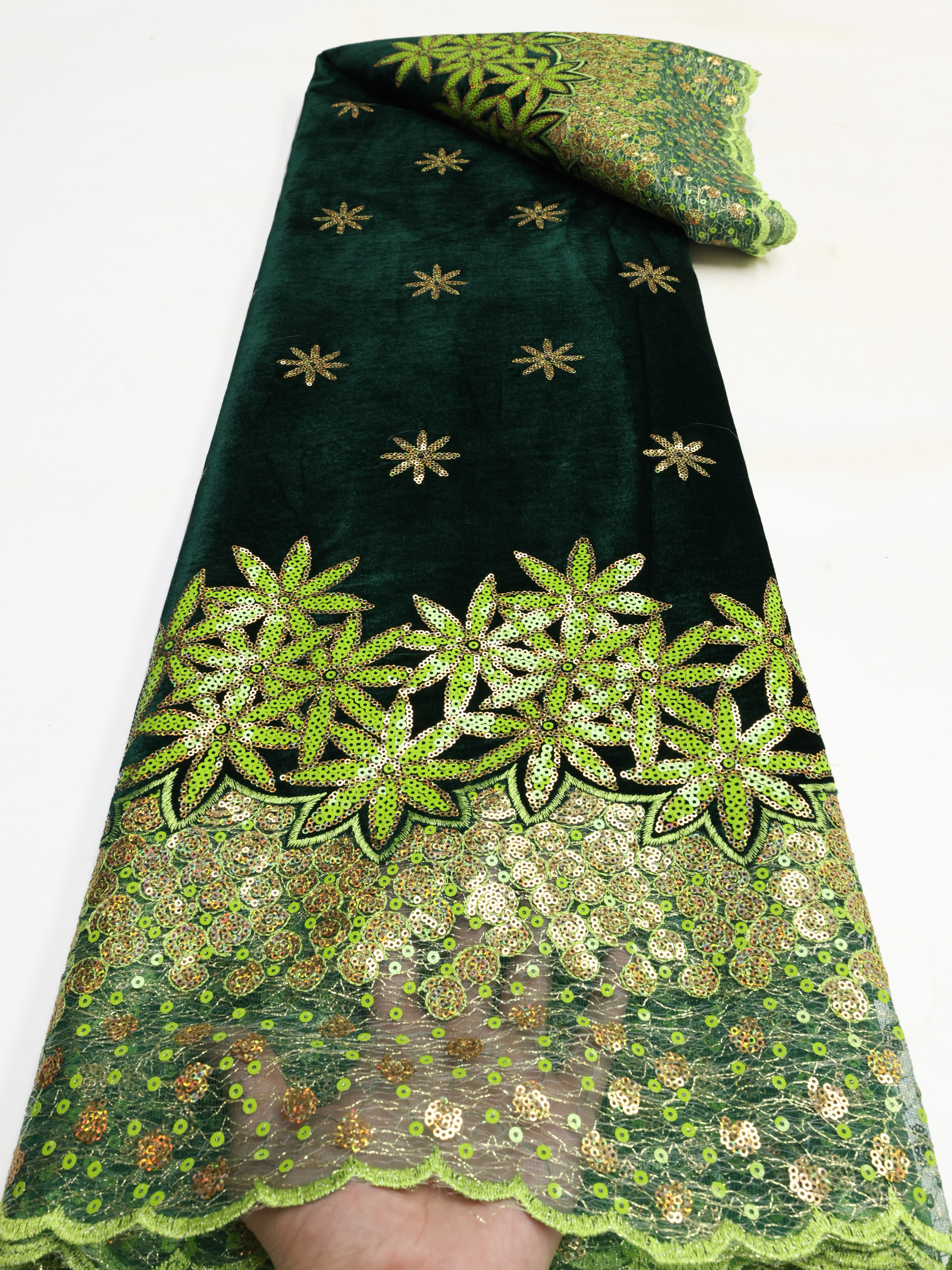 African velvet Lace Fabric Lat - Glitter Tablecloth avis et prix